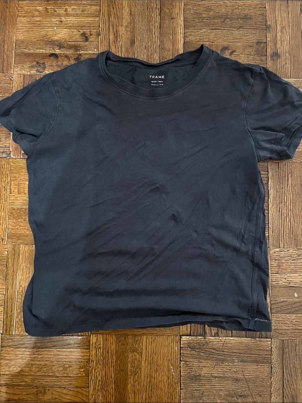 Frame DARK NAVY BLUE Short Sleeve Crew Tee SZ SM/P